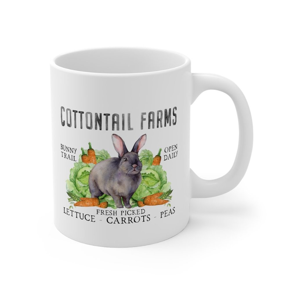 Spring Mug, Cottontail Farms, Bunny, Gift, Easter - Picture 3 of 4